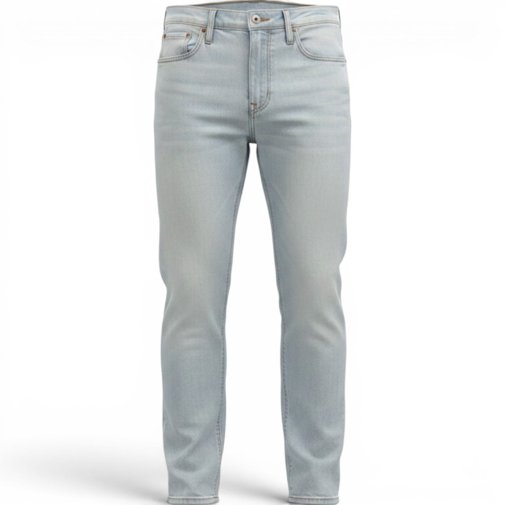 Levis 501 S Skinny Jeans Mens 38x28 (Tag 32x28) Light Wash Blue Button Fly Denim